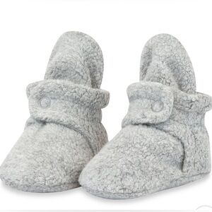 ZUTANO COZIE FLEECE BABY BOOTIE - HEATHER GRAY Size 6 Months